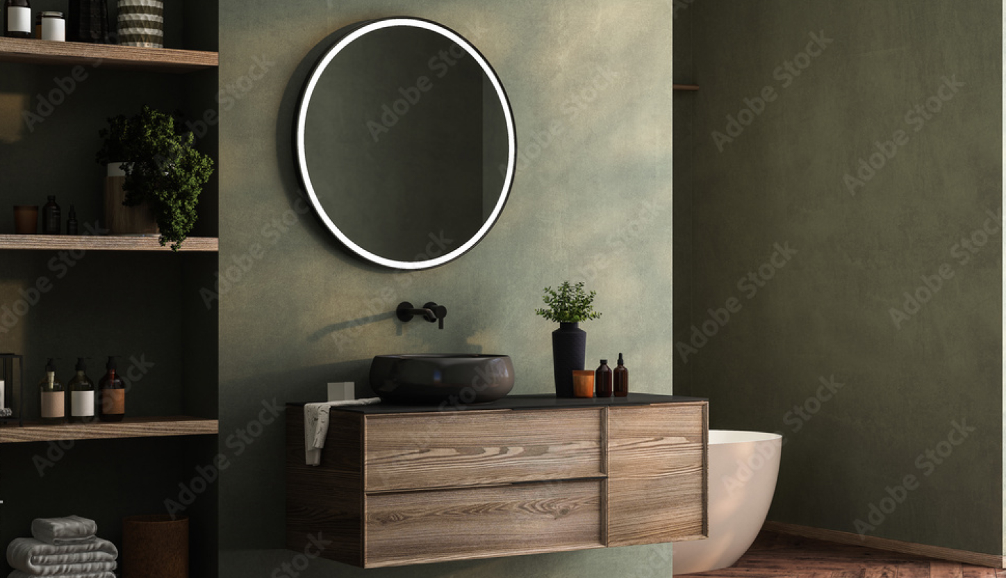 Bagno moderno su misura con design minimale